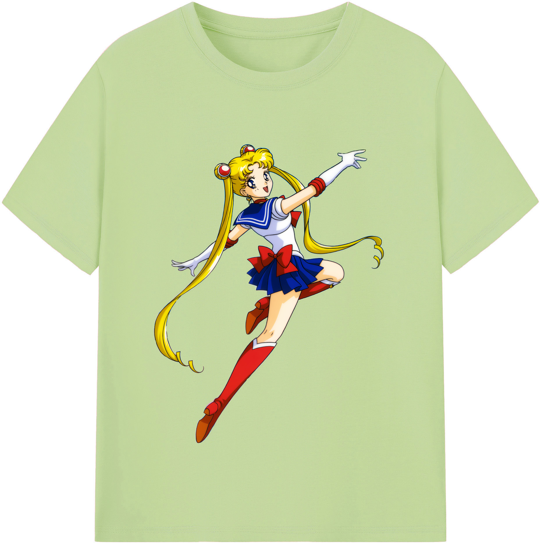 （画像用） 美少女戦士セーラームーン 月野 うさぎ つきの うさぎ Sailor Moon Tsukino Usagi 綿100％半袖Tシャツ（フロントプリント）